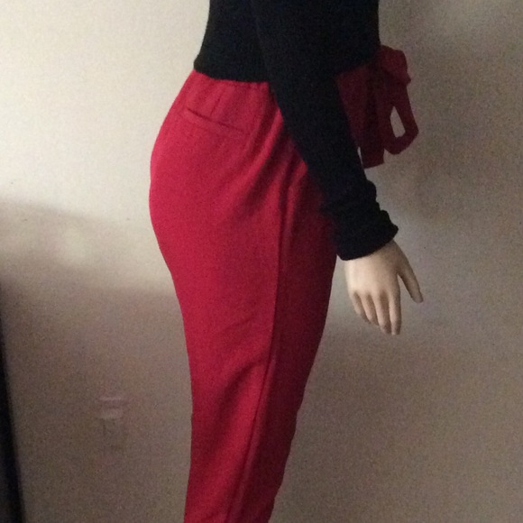 Red Tie-front Bottoms - Picture 2 of 3